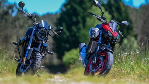 kawasaki z Zontes Scrambler Poupougne a deux roues
